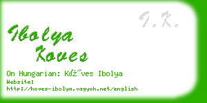 ibolya koves business card